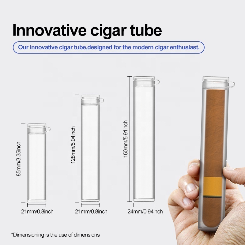 Portable Travel Cigar Storage Transparent TPU Material Environmental Custom Large Wholesale Big Cigar Tubes