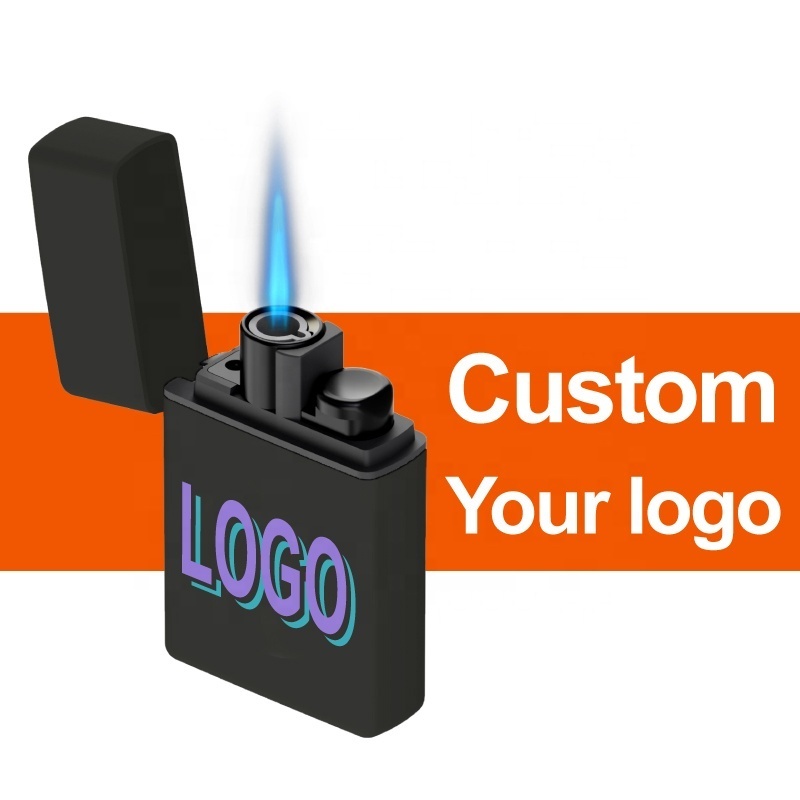 Refillable Black Candle Cigar Cigarette Smoking Custom Torch Jet Flame Lighter with Logo