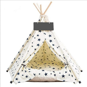 Camping with you Five Sticks Soft Comfortable Cat Pet Teepee Dog Tent other tent for pet cat dog