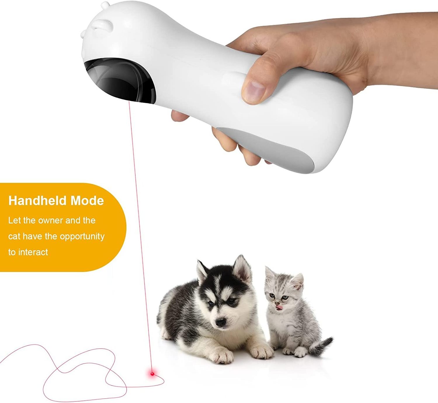 Interactive Cat Laser Toy Pet Laser Pointer For Cats Automatic Rotating Catch Training Cat Toy