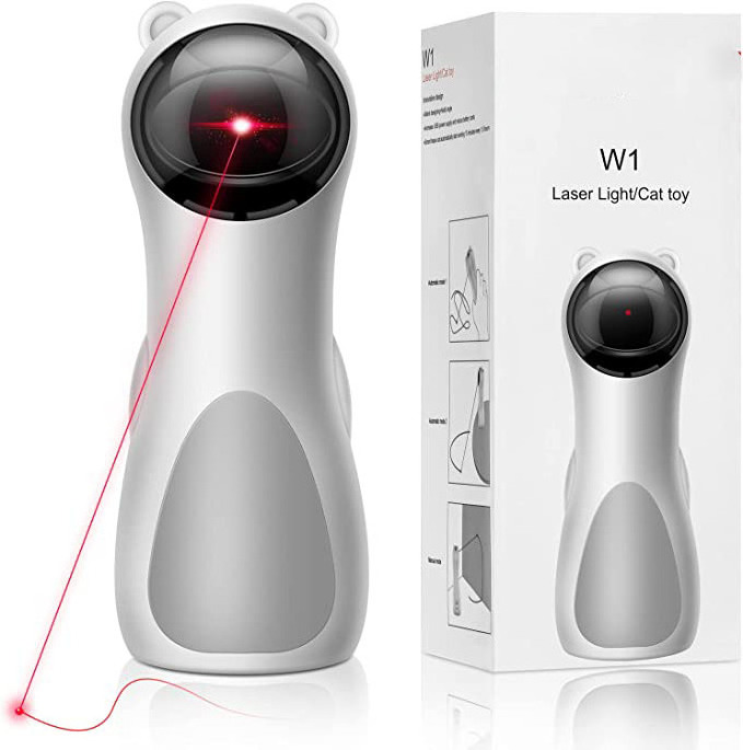 Interactive Cat Laser Toy Pet Laser Pointer For Cats Automatic Rotating Catch Training Cat Toy