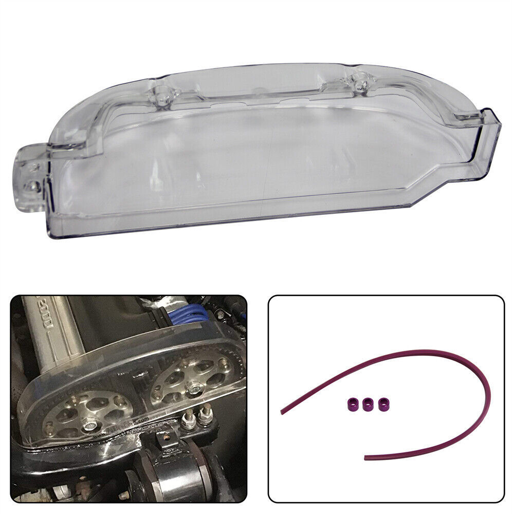 Clear Cam Gear Timing Belt Cover For Mitsubishi Lancer EVO123 4G63 4g63T Turbo RVR