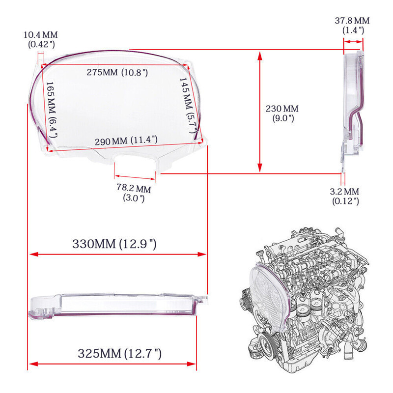 Clear Cam Gear Timing Belt Cover Turbo Cam Pulley For Mitsubishi DSM Evolution LANCER 4G63 EVO4-8