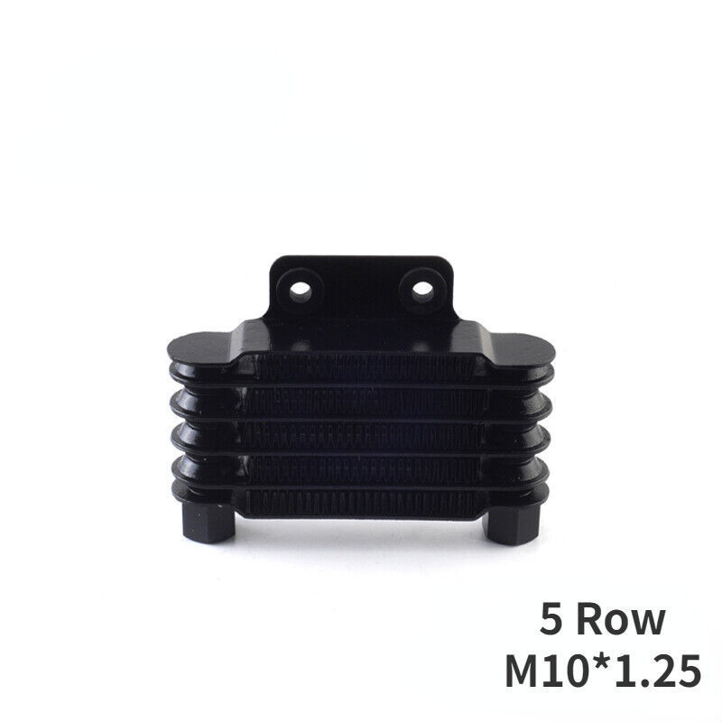 High Quality Universal Motorcycle 5 Row Engine Small Oil Cooler 158 mm Black