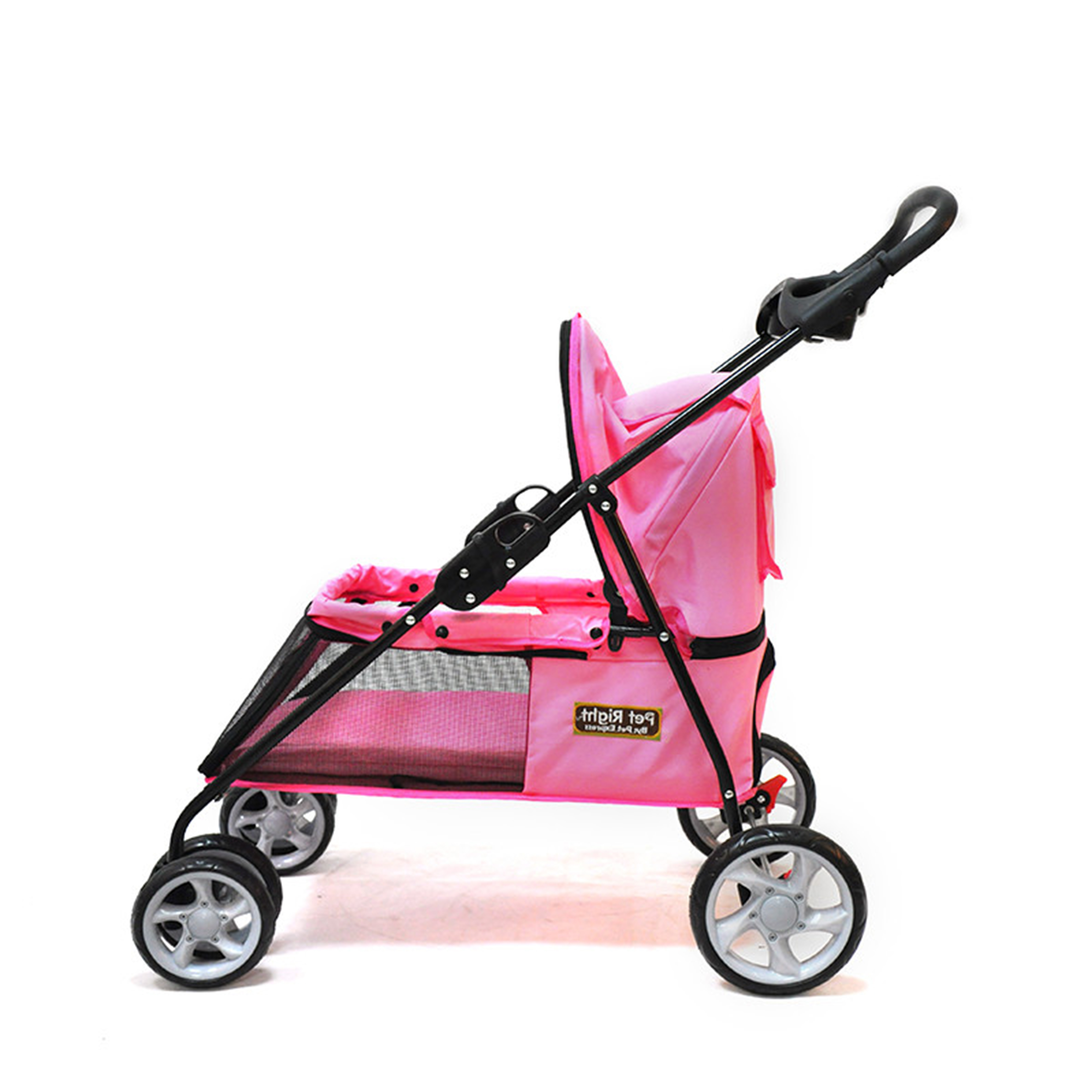 Pink Aluminium ABS travel gear double dog 5 in 1 pet stroller