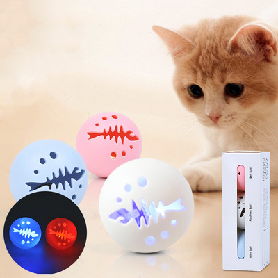 3Pcs Interactive Cat Toys Balls Flash Light Ball Catnip Ball Toys for Cat Exercise