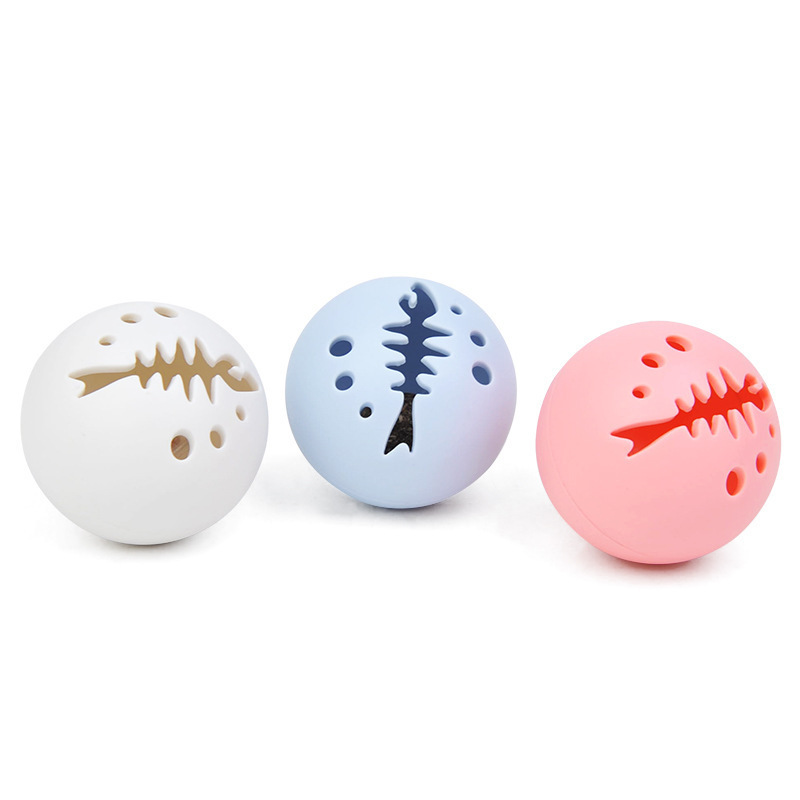 3Pcs Interactive Cat Toys Balls Flash Light Ball Catnip Ball Toys for Cat Exercise