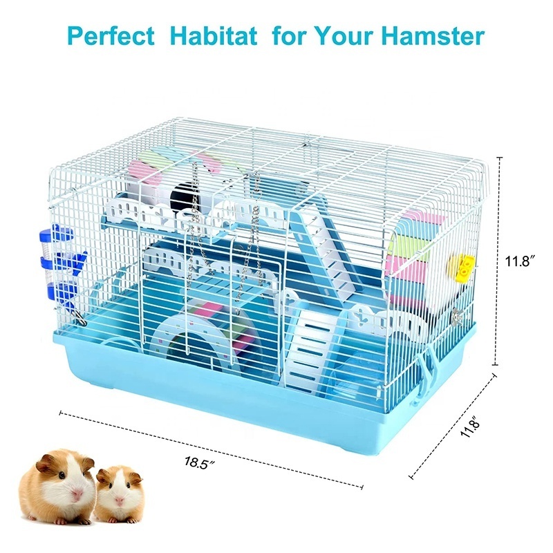 Small Animals Cage Large Hamster Cage 47cm Hamster Cage Set With Accessories