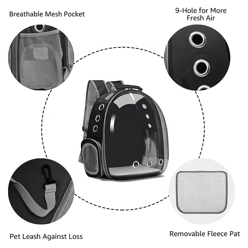 Airline-Approved Ventilate Pet Backpack Bag Cat Backpack Carrier Bubble Carrying Bag Cat Backpack Carrier