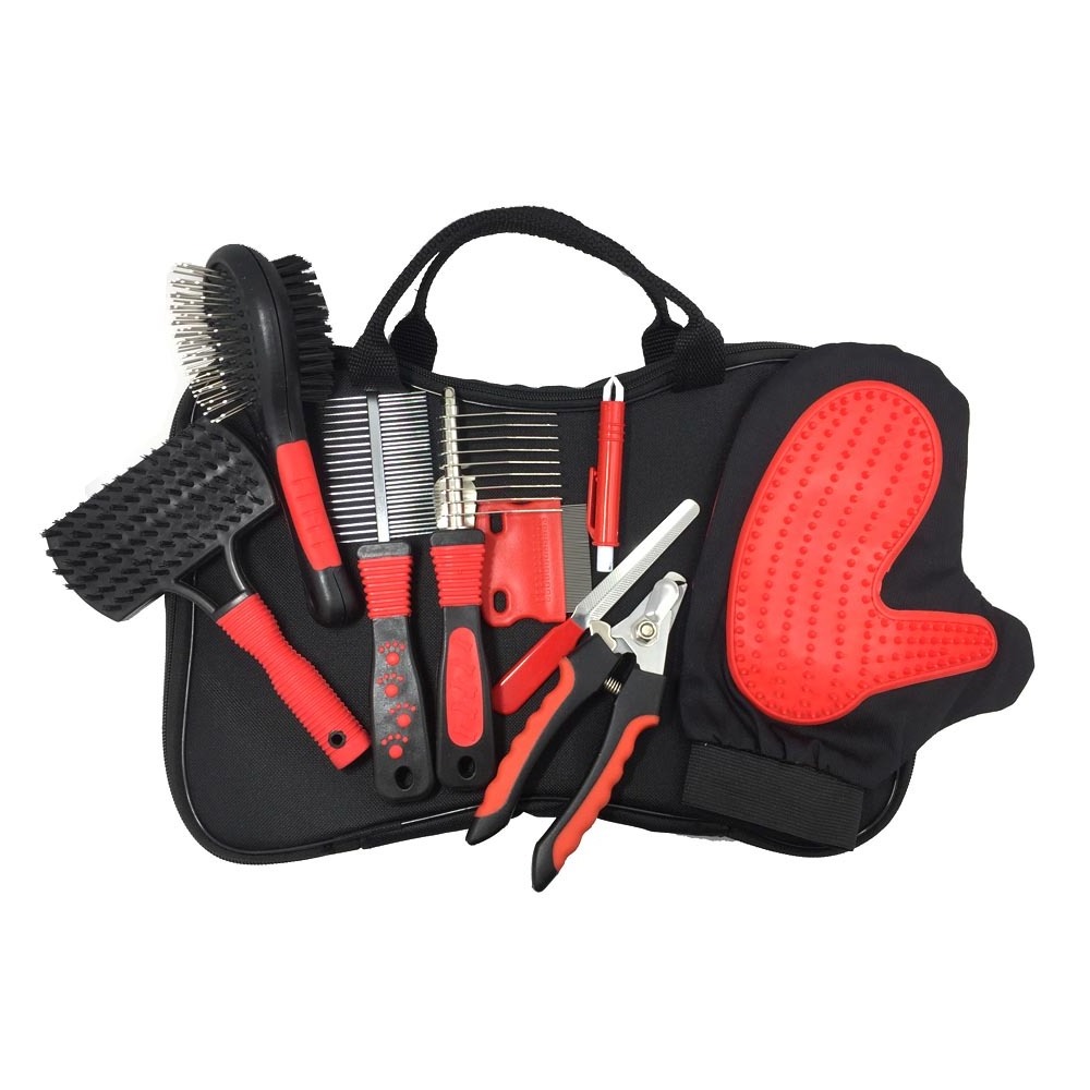 Multifunctional Price Top Quality Dog Brush Glove Kit Pet cat dog Grooming Kit Bag