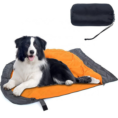 Waterproof Warm Dog Sleeping Bag Portable Travel Dog Bed Warm Pet Blanket with Storage Bag for Camping Hiking