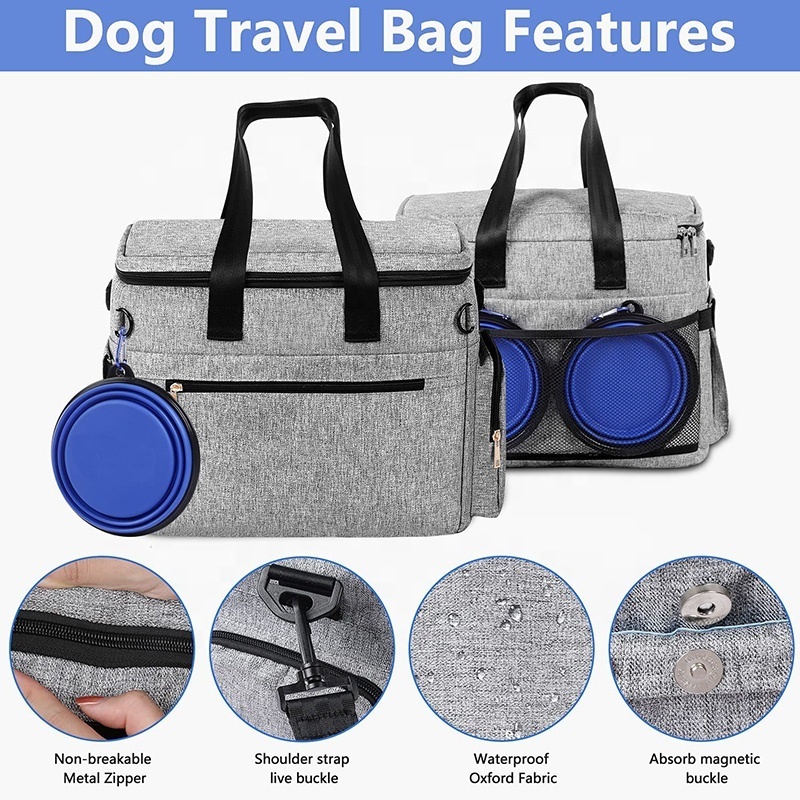 Multi-Use Dog Outdoor Bag Accessories Supplies Organizer Dog Travel Kit for a Weekend Away