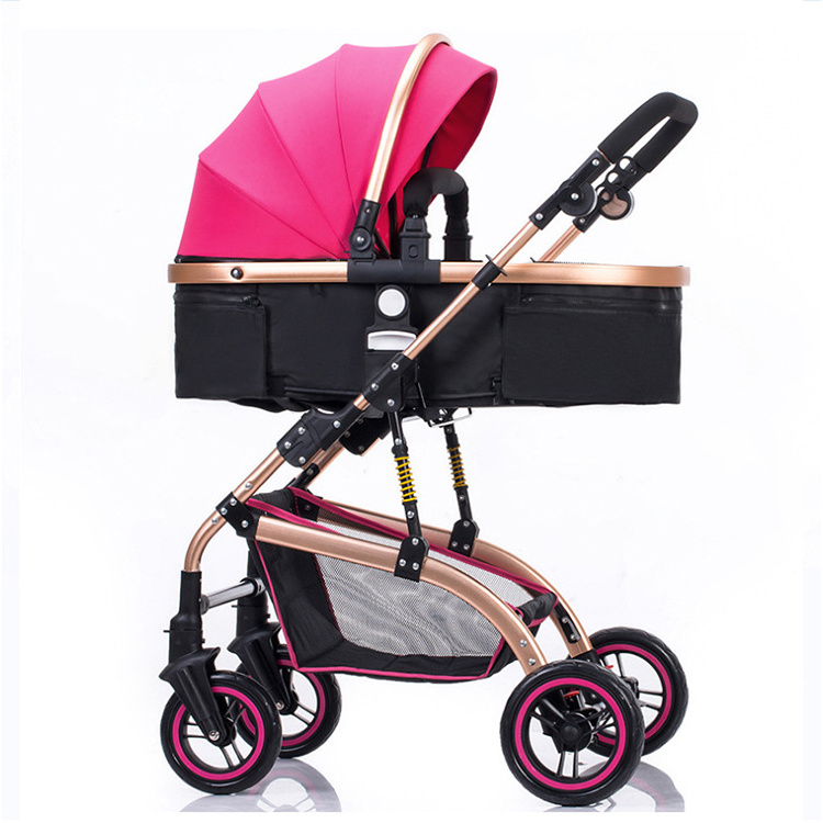 Sit reclining light folding shock absorber pet  stroller baby child trolley