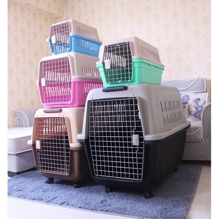 Luxury Plastic Fashion Airline Approved Pet Transport Box Cat Cage Dog Travel Carrier