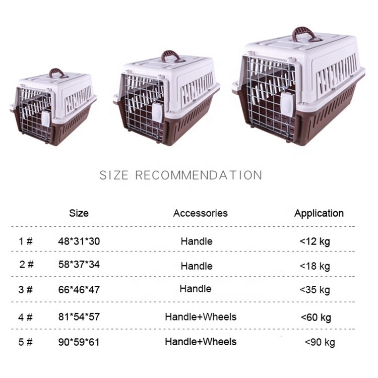 Luxury Plastic Fashion Airline Approved Pet Transport Box Cat Cage Dog Travel Carrier