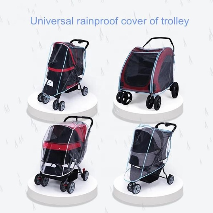 Universal Rain Cover Waterproof Umbrella Pet Dog Stroller Rain Cover Weather Shield Cover For Strollers