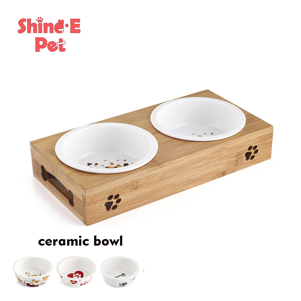 Premium Elevated Dog and Cat Pet Feeder, Double Bowl Raised Stand Comes with Extra Two Stainless Steel Bowls