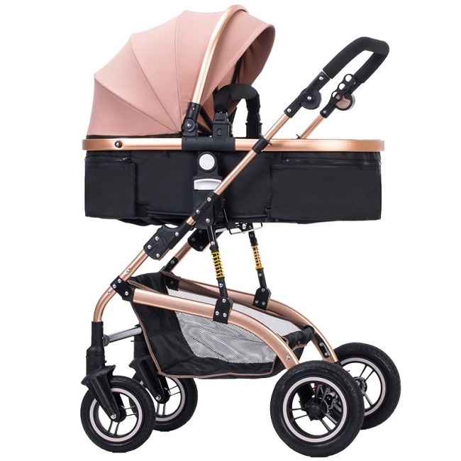 Sit reclining light folding shock absorber pet  stroller baby child trolley