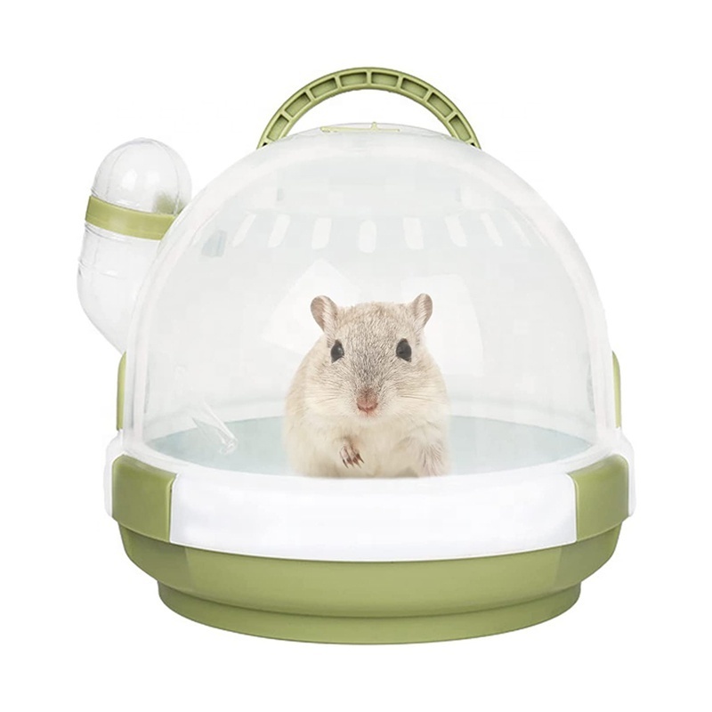 Portable Mice Hamster Cage Travel Carrier Case Hamster Carrier Cage with Water Bottle