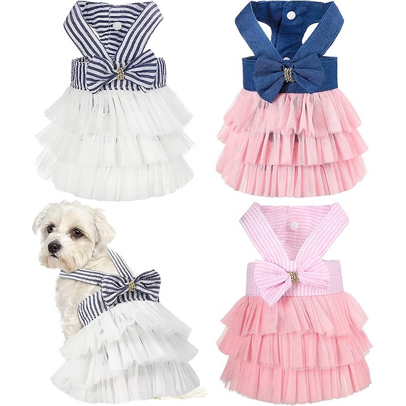 wholesale Pet Puppy Dog Princess Dress designer luxury small dog clothes Girl Cute