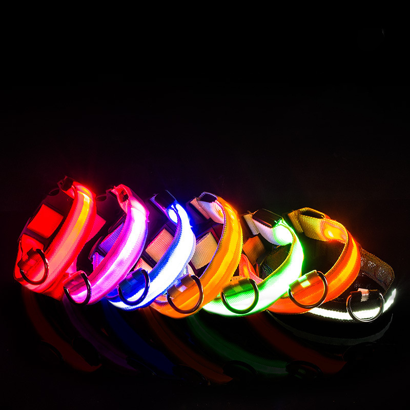 Reflective Pet Collar Adjustable Recharge Breakaway PET LED Collar dog collar