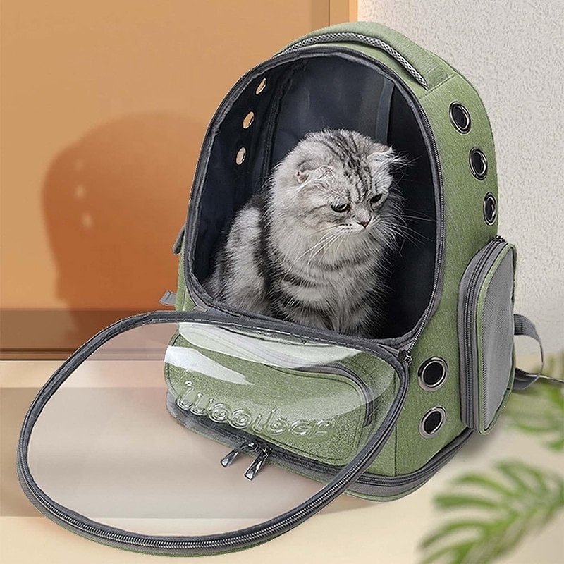 Breathable Cat Carrier Large Space Bubble Cat Backpack Carrier Bag for Cats and Small Dogs