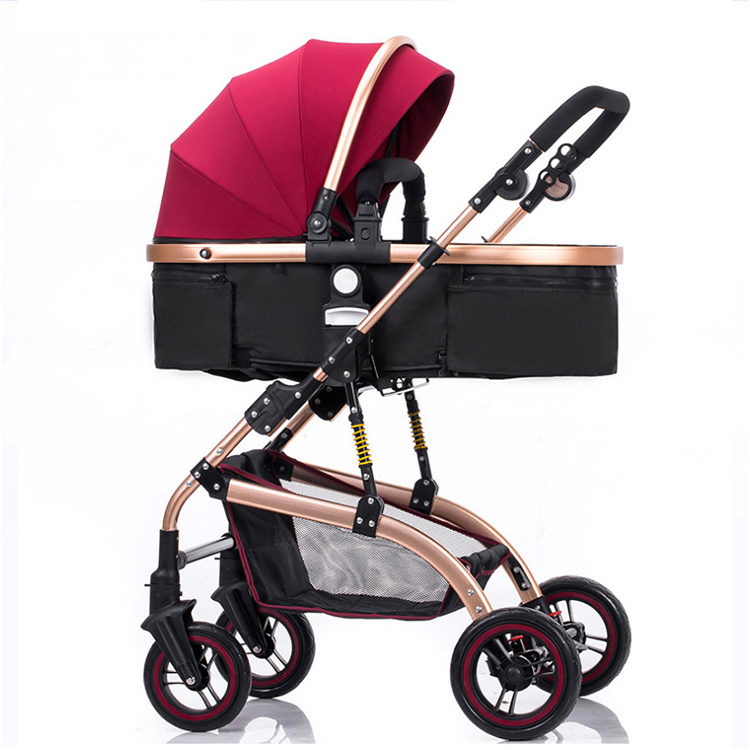 Sit reclining light folding shock absorber pet  stroller baby child trolley