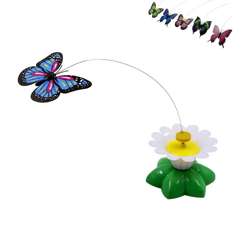 pet interaction toy Electric flying butterfly funny Shake cat toy