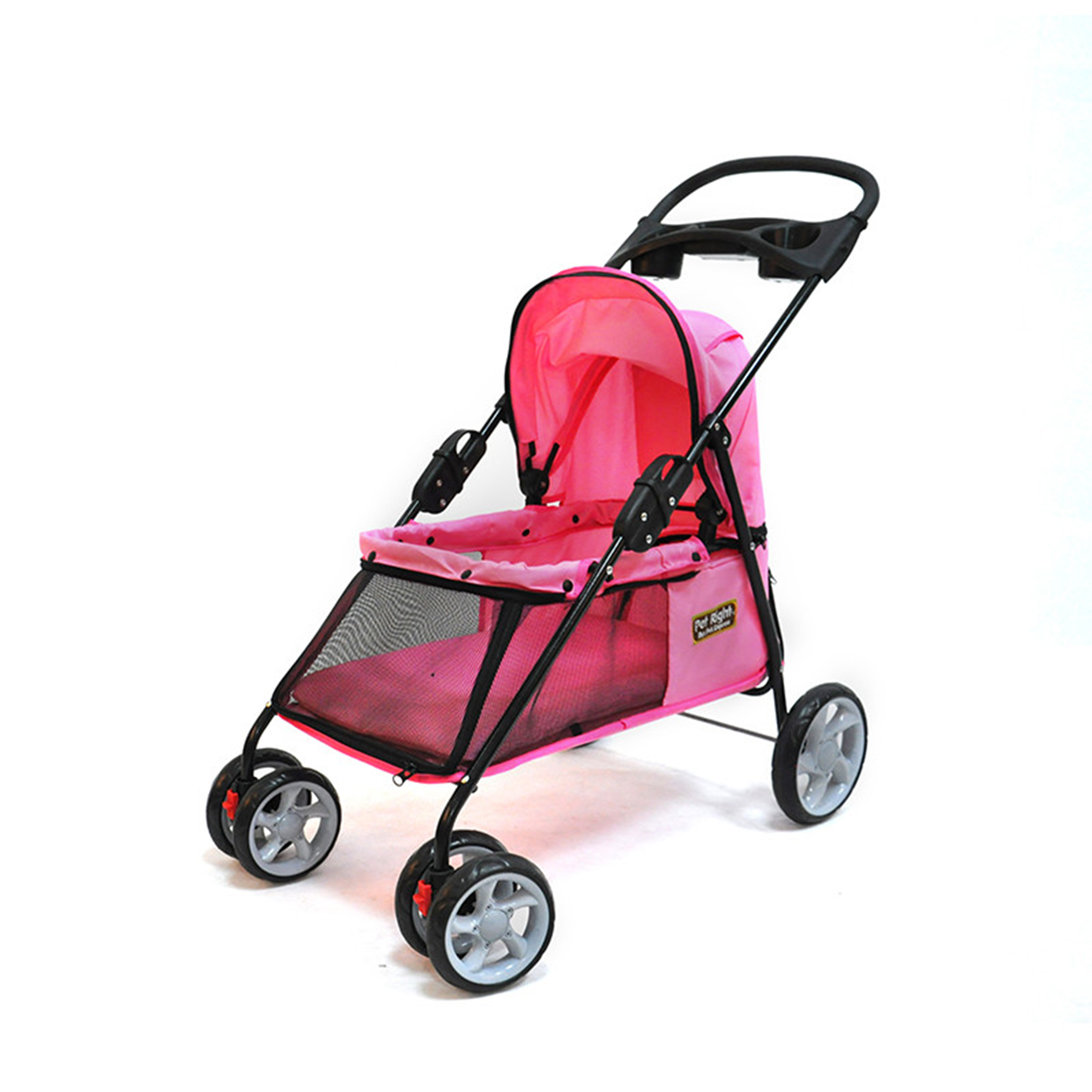 Pink Aluminium ABS travel gear double dog 5 in 1 pet stroller