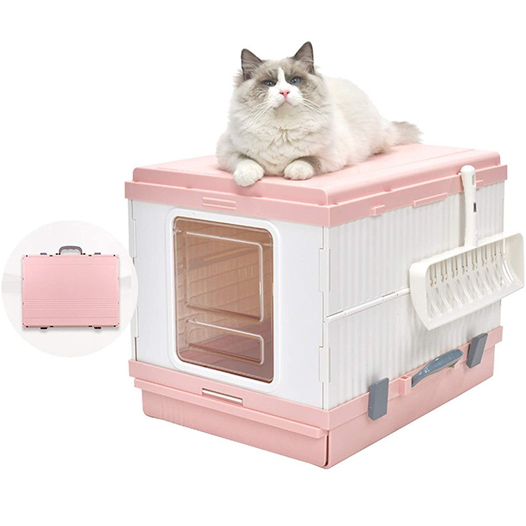 Closed Sandbox Cat Foldable Litter Tray Big Toilet Box Self-Cleaning Training Indoor Toilet Dog Rabbit