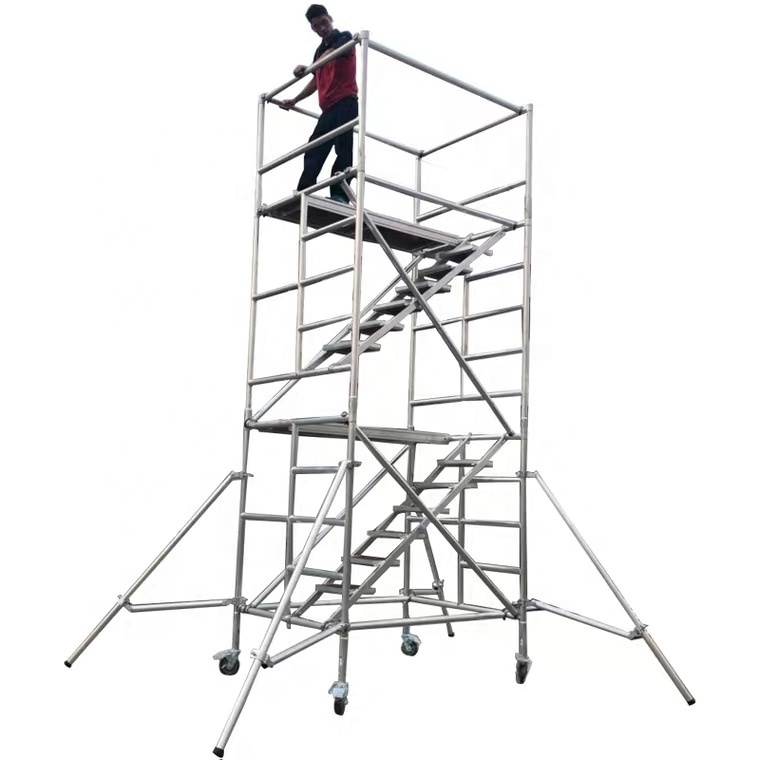 aluminum stair scaffold Heavy Duty construction step ladder scaffolding used aluminum ladder