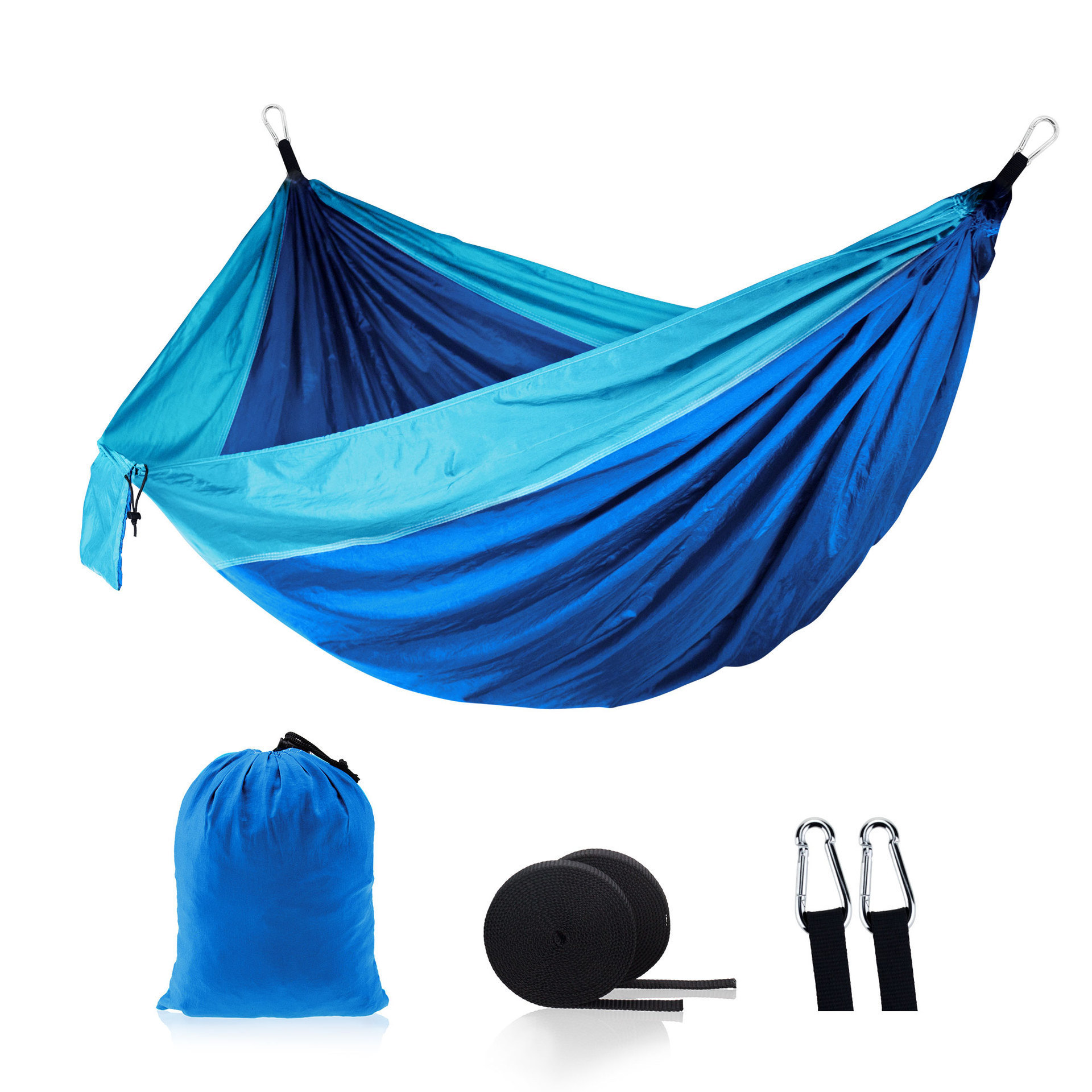 Custom parachute Double Nylon Waterproof Hammock Camping Hiking Lightweight Portable Outdoor Hammocks