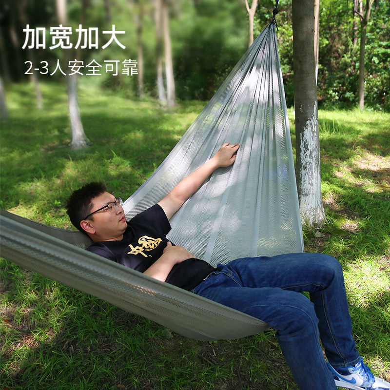 Camping Hammock 220 90cm ultralight Outdoor Portable Double Parachute Nylon OEM Fabric Furniture Material Origin Size