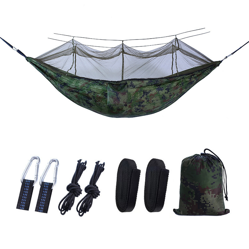 Hitorhike Adjustable Hammock with Mosquito Net Outdoor Camping Hammock Swings Max Mesh Customized Bug Fabric Packing Furniture