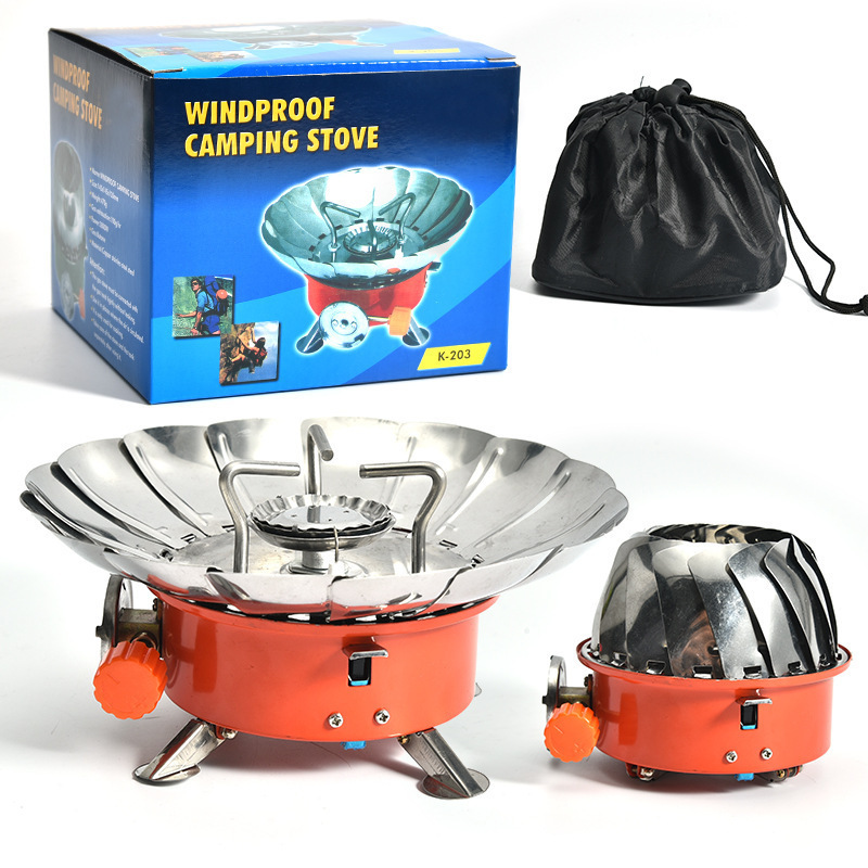 Jetshark Portable Outdoor Gas Stove for Camping Mini Square Design Foldable and Cassette for Butane & Propane Fuel for Cooking