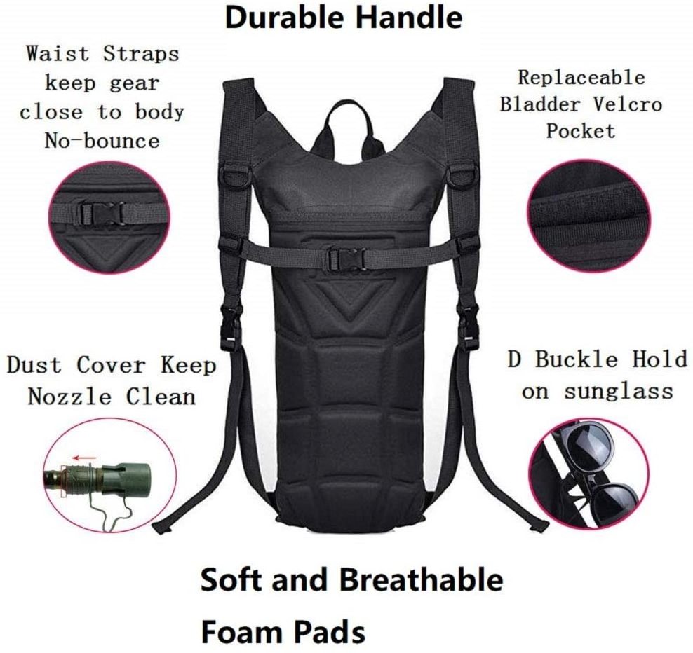 Jetshark Custom Outdoor 3L Water Bag Backpack Hydration Pack Running Cycling Hiking Hydration Backpack With Water Bladder