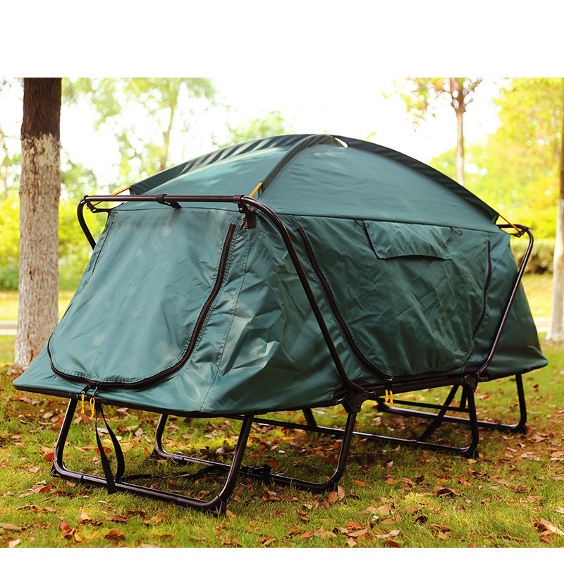 Two-in-One Traveling Cot With Bed Off Ground Outdoor Camping Folding Single Tent Portable Rainproof Fishing Tent