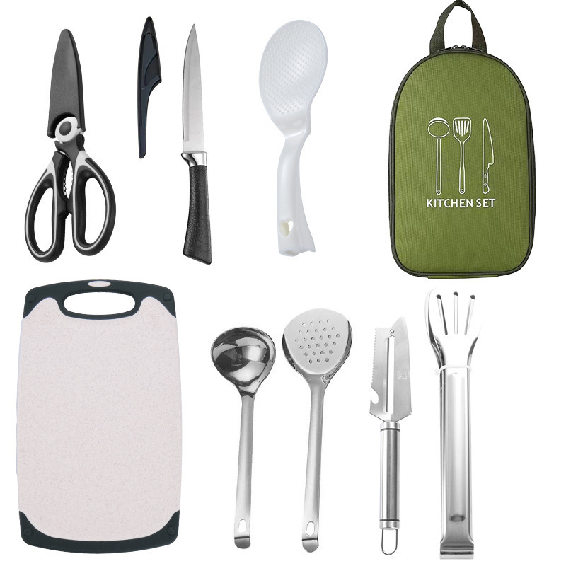 JETSHARK SetStainless Steel  Camping Picnic Tableware Convenient Kitchen  Travel Cutlery Set Outdoor Camping Hiking kitchen