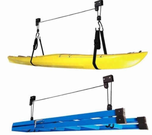 JETSHARK hanging caneo sup surfboard ceiling mount kayak storage system pulley kayak garage ceiling storage