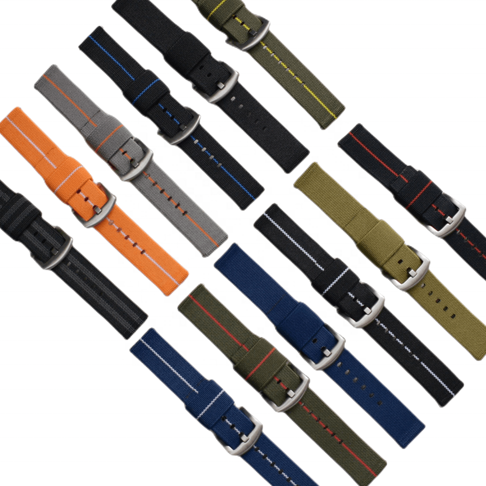 Jettda Two Piece Elastic Nylon Strap 20mm 22mm Custom Watch Strap Quick Release Parachute Watch Strap Designer Watch Band