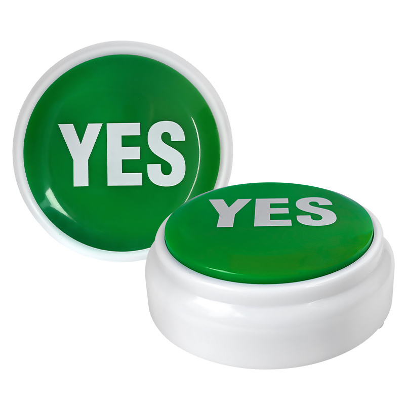 Funny Yes Or No Sound Effect Button Recordable Answer Buzzer Button ABS Easy Game Talking Button