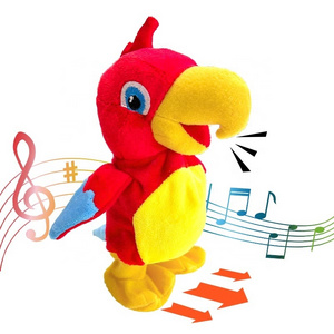 Learning Talking Parrot Repeating What You Say Stuffed Animal Plush Toy Speaking Sound Activated Talk And Dance Parrot