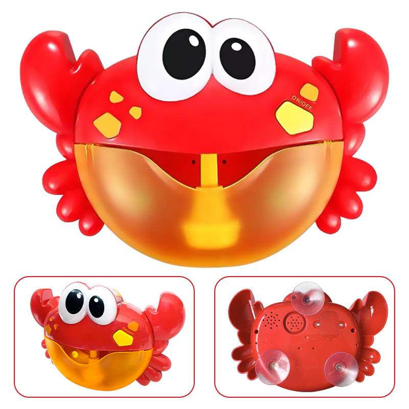 Baby Bubble Bath Toy Electronic Music Bubble Crab Water Toys Cartoon Animal Bubble Bath Blowing Toys