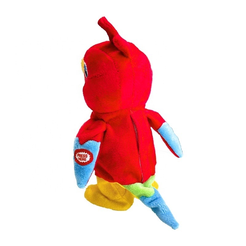 Learning Talking Parrot Repeating What You Say Stuffed Animal Plush Toy Speaking Sound Activated Talk And Dance Parrot