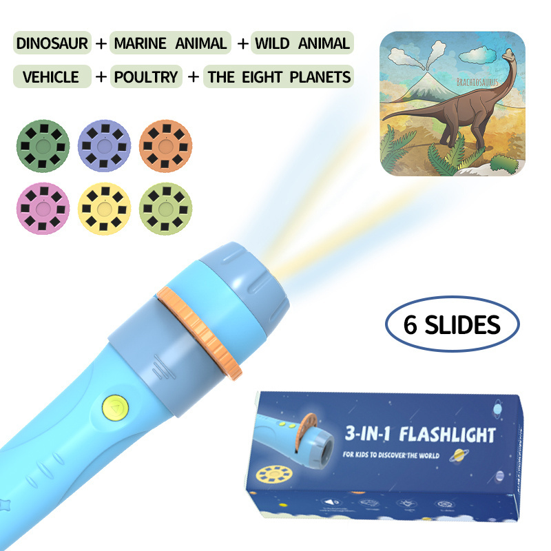 Latest Sound Torch Projector Children Learning Toys For Kids Early Educational Flashlight And Projector Baby Torch