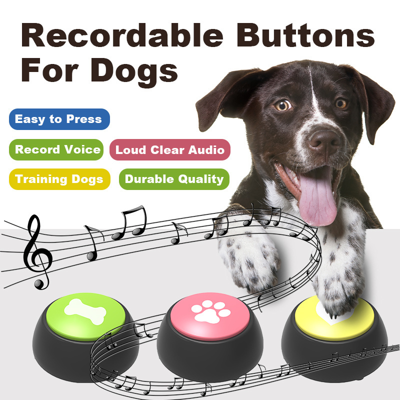 OEM Electronic Voice Recording Portable Sound Effect Game Button Funny Pet Dog Button Buzzer