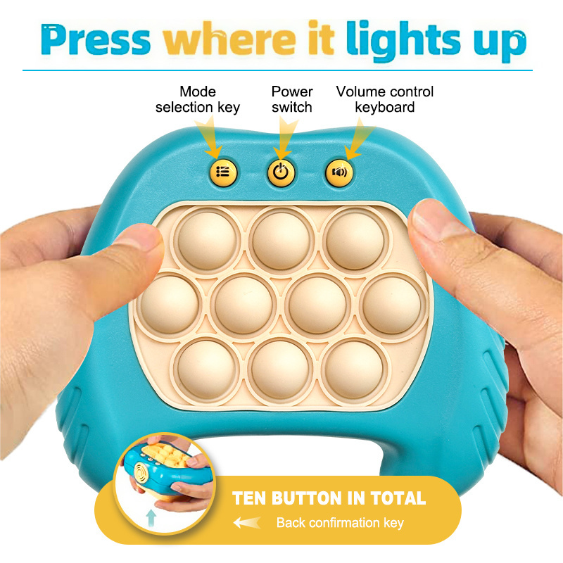 Quick Push Game Toy Electronic Pop Light Up Games Sensory Fidget Toy