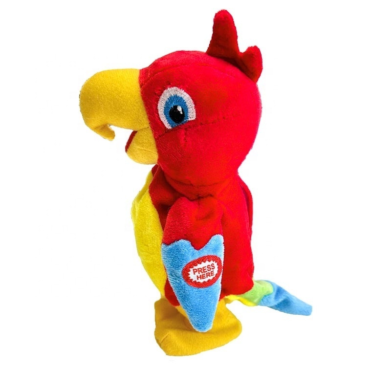 Learning Talking Parrot Repeating What You Say Stuffed Animal Plush Toy Speaking Sound Activated Talk And Dance Parrot