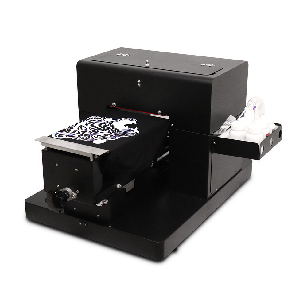 Best Price Direct To Garment A4 DTG Inkjet Flatbed Printer Printing Machine Small Size A4 DTG Printer Easily Operating