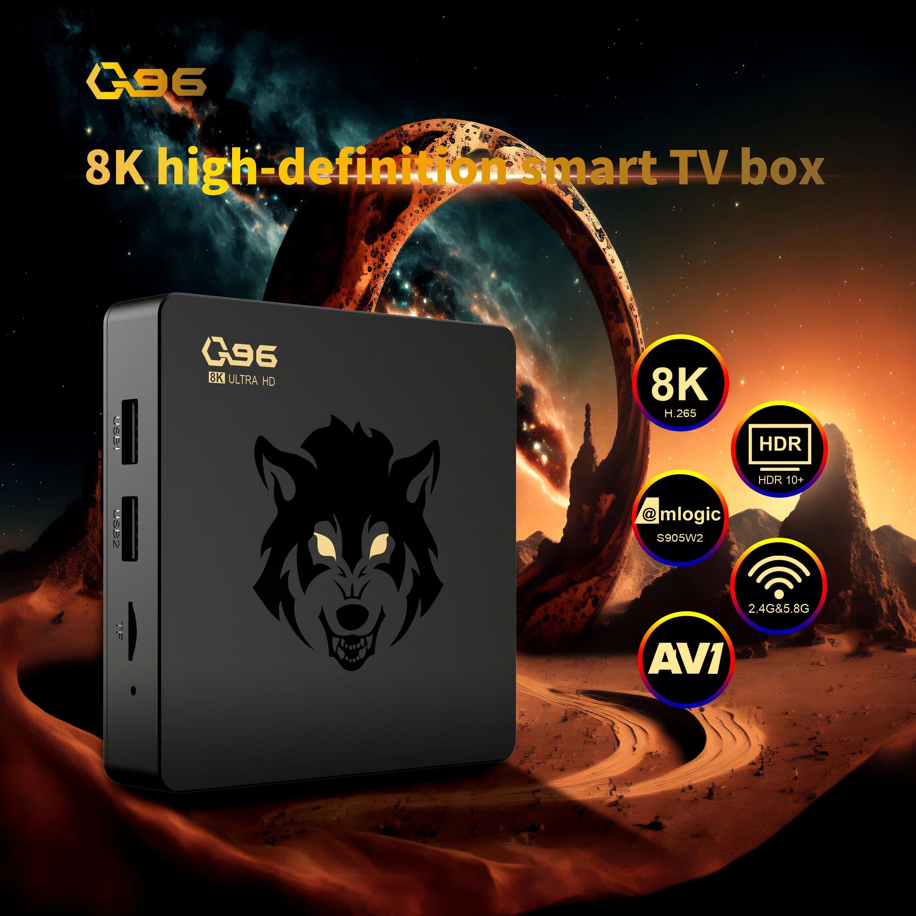 Factory Outlet Q96 8K MAX TV BOX Smart Dual Wifi Android Tv Box Set Top Box ROM 8GB 16GB 64GB 32GB